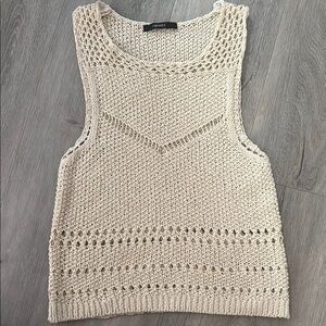 Forever 21 Cream Knit Tank Top